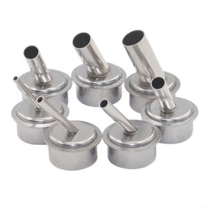 Stainless Steel Heat Tool Tips 7Piece Set with Slanted Mouthpieces for 861DW Rework 7 Different Angles