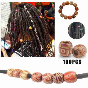 [ILOVEDIY] 100pcs/lot 10mm Vintage Natural Big Hole Wood Beads for DIY Jewelry Making Necklace Bracelet Charm Loose Wood Spacer Beads