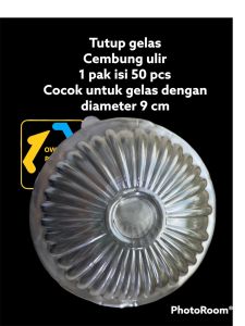 TUTUP GELAS CEMBUNG ULIR ISI 50PCS TERMURAH