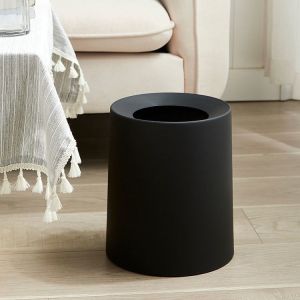 Lowest Price in Town Minimalist Dual-layer Office Home Waste Paper Trash Rubbish Bin Can Garbage Dust Case Kitchen Hotel