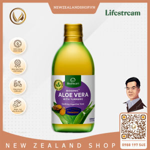Nước ép nghệ nha đam hỗ trợ tiêu hóa Lifestream Biogenic Aloe Vera With Turmeric 500ml
