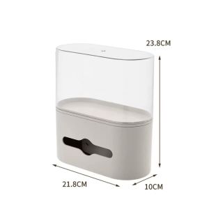 Tissue storage box transparent doll display box dustproof figurine organizer