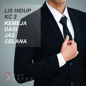 DAYRAVEN - Setelan Jas Formal Premium Hitam Semi Casual Pria Kemeja Celana Blazer Slim Fit