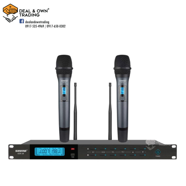 Shure GDX 20 Dual Wireless Mic with 200 Channel Lazada PH