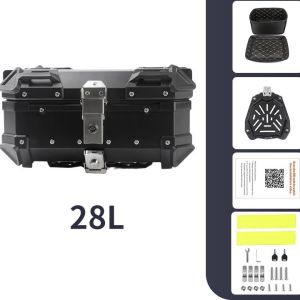 TopBox Pannier Bracket Kotak Kunci Aluminium - Top Box Motor Universal FREE BACKREST