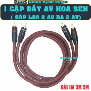 1 Cặp dây AV Hoa sen dài 1M 3M 5M - Cáp loa AV cao cấp - Dây loa 2 AV ra 2 AV - Cáp loa 4 đầu AV Hoa sen cao cấp