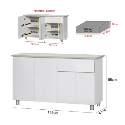 Living Mall Bally Kitchen Cabinet/ Cooking Cabinet/ Gas Stove Cabinet/ Sink Cabinet.Fully Assembled.