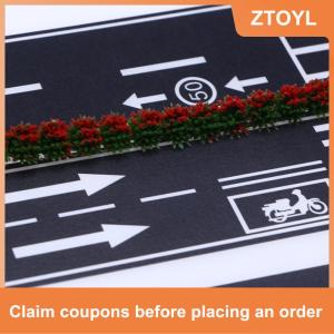 【ZTOYL】 1 cuộn 5m 1:12 Dollhouse đường giao thông đường sắt theo dõi cảnh Băng Sticker thu nhỏ đậu xe cảnh đường cong Sticker mô hình trang trí phụ kiện đồ chơi