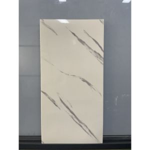 Backsplash Marble Glossy Look Tile Waterproof Self-adhesive Polyethylene Terephthalate Wall Panels