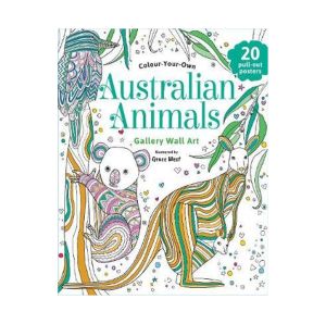 Tiger Kingdom Colour Your Own Wall Art Colouring Book with Pull Out Pages For Adults & Kids