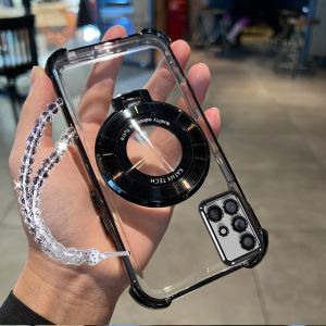 For SAMSUNG a51 samsung a71 A31 Softcase Silicone shockproof Cover with holder and Lanyard