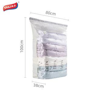 No Need Pump Vacuum Bags Large Plastic Storage Bags for Storing Clothes blankets Compression Empty Bag Covers Travel Accessories
