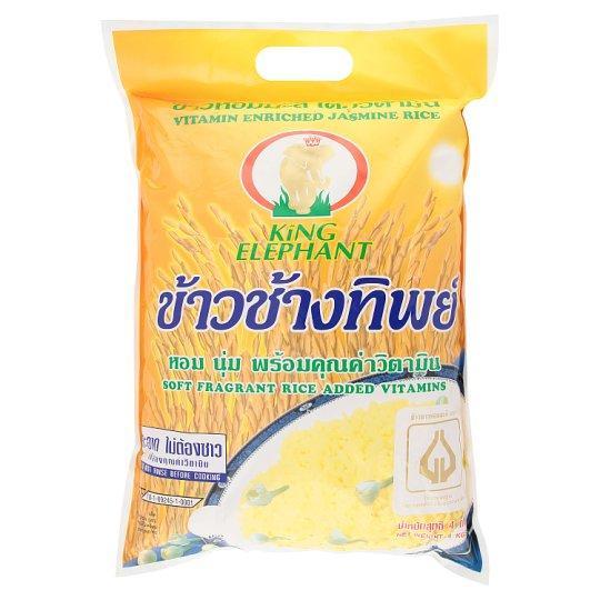 🔥ดีสุดๆ!! ช้างทิพย์ ข้าวหอมมะลิ เติมวิตามิน 4กก. King Elephant Vitamin ...
