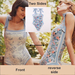 ชุดว่ายน้ําวันพีช ลายดอกสไตล์เกาหลีใส่ได้2ด้านค่ะ มีฟองและซับใน ผ้าเนื้อดี ชุดว่ายน้ำผู้หญิงน่ารัก