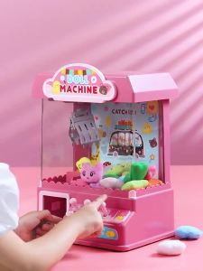 Childrens Electric Claw Machine Large Size Sound and Light Coin Operated Capsule Toy Clip Doll Game Machine Boys and Girls Pretend Play Toy