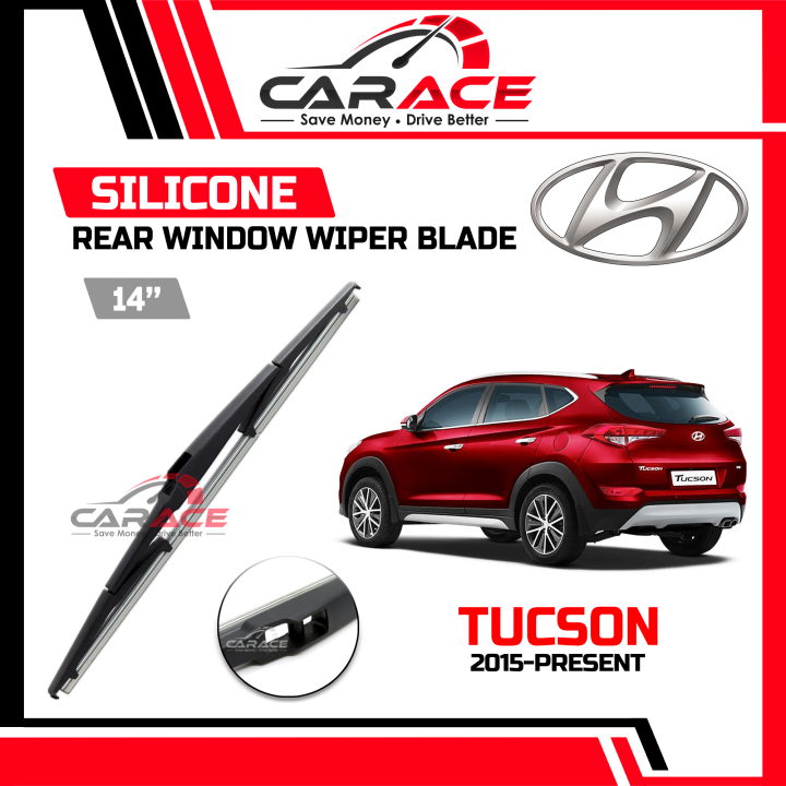HYUNDAI TUCSON 14" Rear Window SILICONE Wiper Blades Wiper Belakang