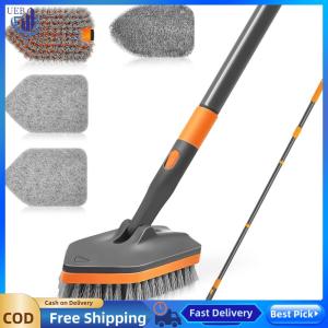 [Ueb Wholesale Center]Shower Cleaning Brush with Long Handle Tile Tub Scrubber Brush Detachable for Home Kitchen Bathroom Garage Decking Patio