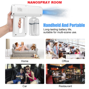 Semprotan mesin UV / Nano Sprayer Electric UV Nano Spray Hydrogen Mencegah kuman bakteri virus Penyemprot Nano kabut Cahaya Biru Pensteril Elektronik Dalam Ruangan