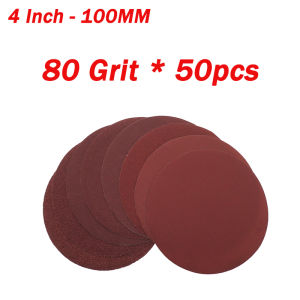 50pcs Sanding Discs 4" (100mm) | Aluminum Oxide 40-3000 Grit | For Grinder & Wood | Stock Ready