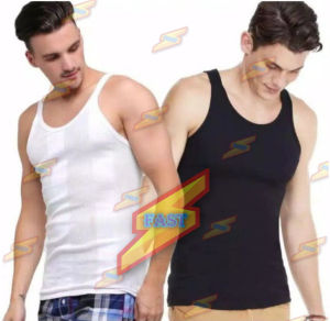 FAST - 2 PCS Kaos Dalam / Singlet Pria Laki-Laki Cowok VEGAS Putih/Hitam Size M L XL XXL(LLL)