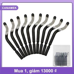 【CANAMEK】 Dụng cụ làm sạch ba via với 10 lưỡi thép dụng cụ làm sạch ba via đầu xoay 360 độ cho kim loại nhựa nhựa resin in 3D và gỗ.