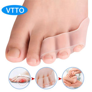 VTTO 2Pcs=1Pair Toe Separator Separateur Dortei Hallux Valgus Corrector 3 Hole Small Bunion Orthotics Protector Pedicure Adjuster