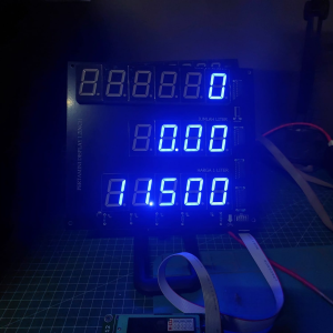 Layar Pertamini Display Pom Mini Segmen Seven 1.2 Inch Warna Biru Terang