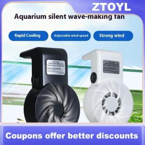 【ZTOYL】 Mini Aquarium Quạt làm mát Aquarium Fish Tank thủy vật nuôi làm mát hệ thống quạt USB có thể điều chỉnh tốc độ gió Cooler Fish Tank Nguồn cung cấp