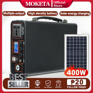Moketa 220V 400W Power Station Double socket Large Capacity 96000mAh Portable Solar Generator