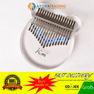 Kimi 17keys Acrylic Kalimba Akrilik Bening Hard Case