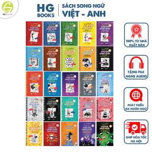 Combo trọn bộ 25 tập Sách Nhật Ký Chú Bé Nhút Nhát - Phiên bản SONG NGỮ Việt-Anh - Kèm file nghe và note từ vựng