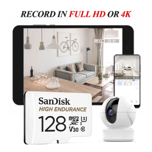 SanDisk V30 Surveillance Camera Memory Card High Endurance microSDXC TF Card 512GB 128GB 256GB 1TB 2TB 4K Video Card for DVR