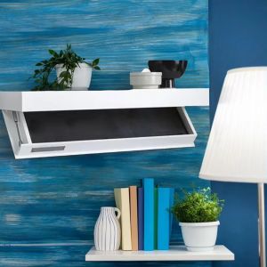 MANKA Solid Color Wooden Magic Flap Shelf Decorative Wall Mounted Hidden Shelves Rustic with Secret Compartment Concealed Floating Shelf For Home Decor