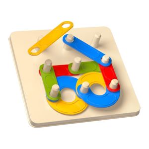 TAO MAX DIY Handmade Toys Matching Column Toys Game Jigsaw Board Variable Shape Construction Puzzle Set Creative Intelligence Puzzle Geometric Column Set Childrens Toys