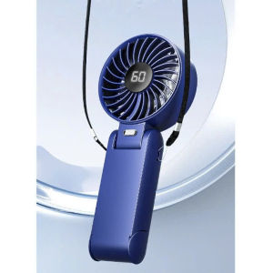 Quạt cầm tay tốc độ cao turbo 120 cấp độ gió DELADE quạt mini gió mạnh dung lượng pin lớn màn hình LED hiển thi PIN