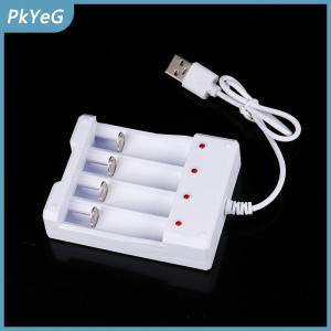 PkYeG 4 Slots USB Fast Charging AAA and AA Battery Charger Short Circuit Protection