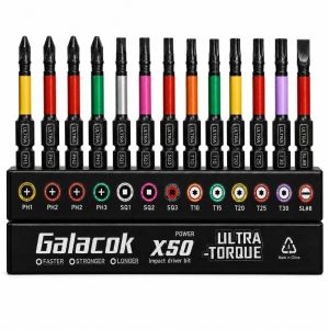 OUREAL 13 Pieces Đa năng Mũi vặn vít tác động Màu sắc mã hóa cơ sở Từ tính Mũi khoan từ tính Nhỏ gọn Khả năng chịu va đập cao Bộ đầu vặn vít Dành cho mán điện