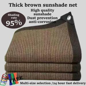 Thick Outdoor Black/Brown 95% UV Resistant Sun Shade Net Insulation Net Plant Greenhouse Cover for Courtyards&Balconies