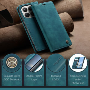 CaseMe เคสกระเป๋าเงิน15T Pro Xiaomi หนัง PU นิ่มมีขาตั้งแม่เหล็กแบบฝาพับหนังป้องกันปกหนังพร้อมบัตรประจำตัวและกระเป๋าใส่การ์ดเครดิต
