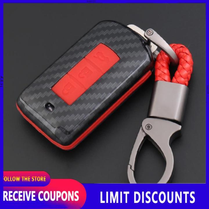 Car Key Chain 3 Button For Mitsubishi Lancer Evo/asx/pajero/eclipse/zinger/montero Sport Key Ring Case Cover Holder Car Styling