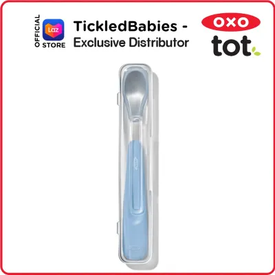 OXO Tot On-The-Go Feeding Spoon with Travel Case - - - ( oxotot baby infant toddler feeding stainless silicone )