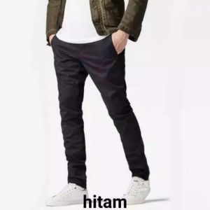 Celana Panjang Slimfit Chino/Cino/Chinos Pria/Cowok Pensil - Krem(Cream)/Abu(Grey)/Hitam(Black)