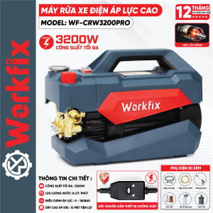 Máy Rửa Xe Điện Workfix WF-CWR3200PRO Công Suất 3200w Có Chỉnh Áp Lõi Đồng Có Chống Giật