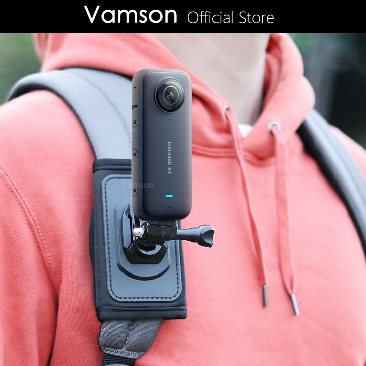 [Hot K] Vamson 360 Degree Rotary Backpack Clip for Insta 360 X3 Chest ...