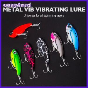wangzhansi Metal VIB Blade Lure Fishing Vibration Spinner Spoon Sinking Long Throw All Water 3D HardBait Treble Hook Tackle Pesca Bait