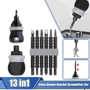 Obeng Set 13in1 Cebol CRV Multifunction Screwdriverset Multifungsi | Obeng Karet Mini BB buntek Dua Arah Multifunction Screw driver set Multifungsi Untuk Alat Perbaikan