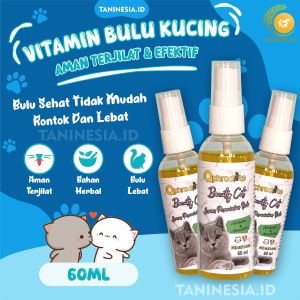 Serum vitamin bulu kucing agar lebat panjang dan tidak rontok serum perawatan bulu kitten 60ml