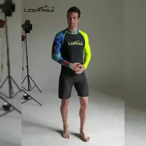 New Lcdrmsy Mens Rash Guards Long Sleeves Surfing Snorkeling Swimming Top Shirts Pant Water Sports Wetsuits Quick-Drying UPF50+