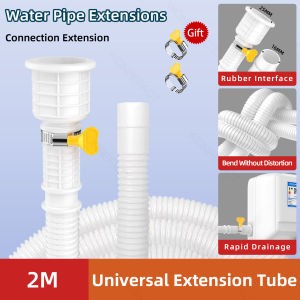 White Air Conditioner Drain Extension Pipe  2m Drain Hose  Thickened Plastic Material  Bathroom Accessories