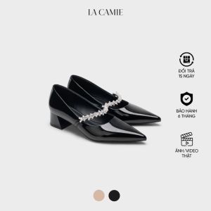 Giày cao gót chất liệu Da Microfiber ánh bóng với thiết kế cao cấp sang trọng thương hiệu La Camie GC5B0139